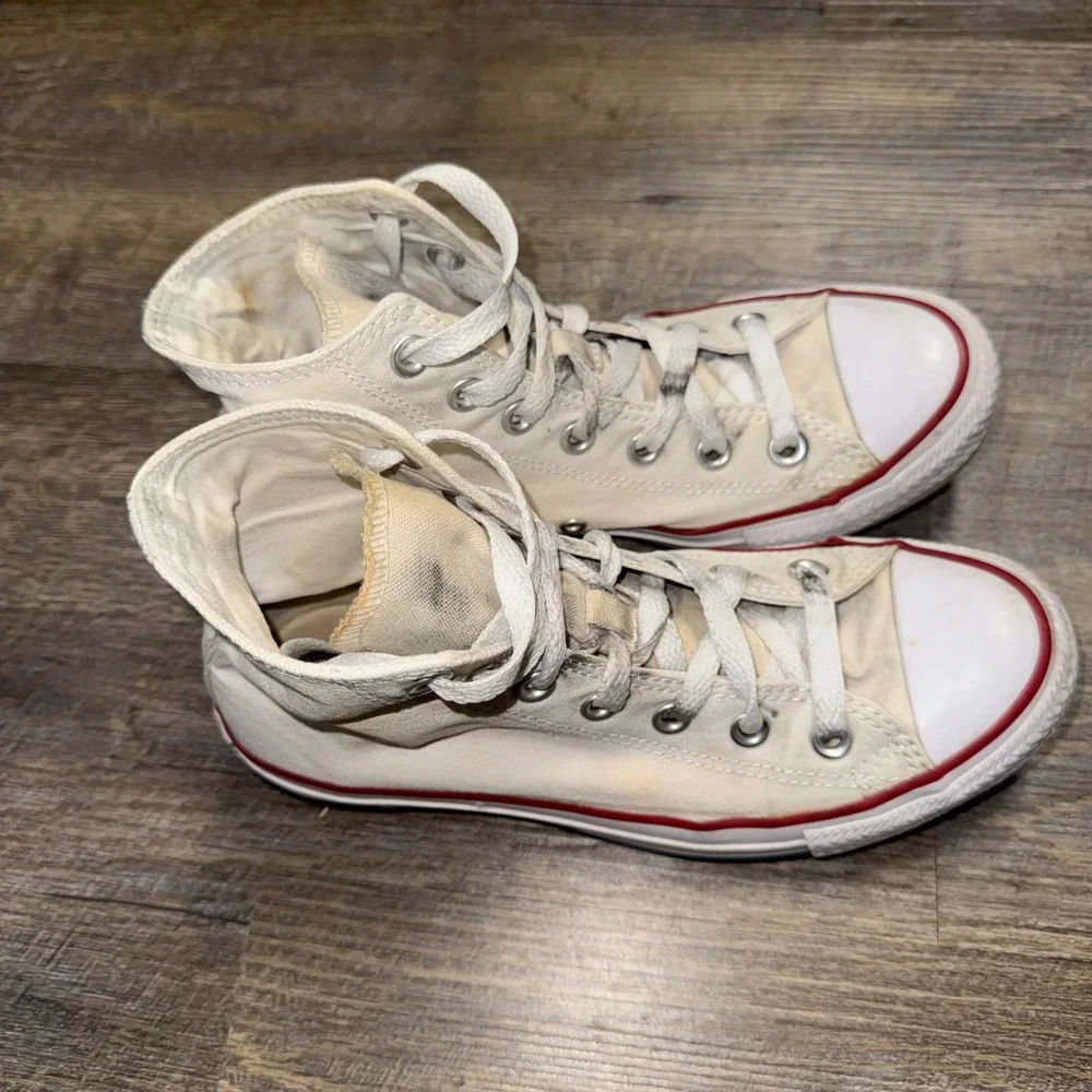 Converse Chuck Taylor All Star High Top M7650 White Canvas Sneakers Womens 7